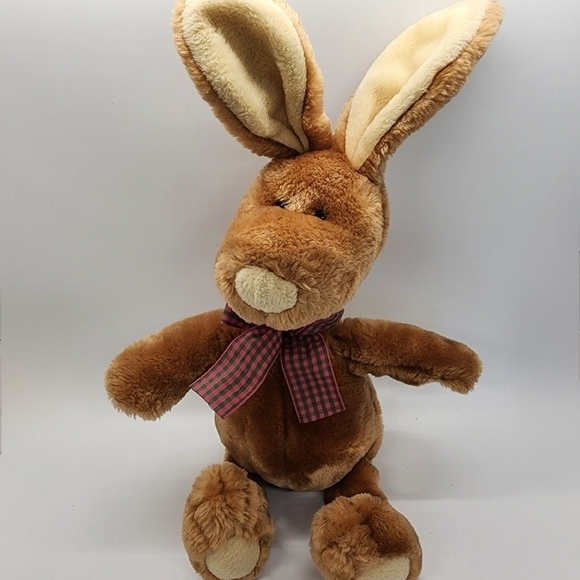 GUND Vintage Clover the Brown Bunny rabbit long snoopy face plush stuffed animal - Picture 4 of 14